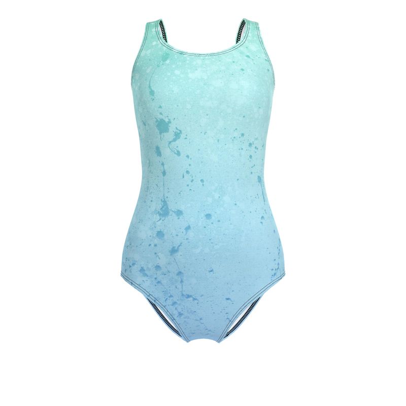 CWK Canvas Drip AOP One Piece Swimsuit - Water