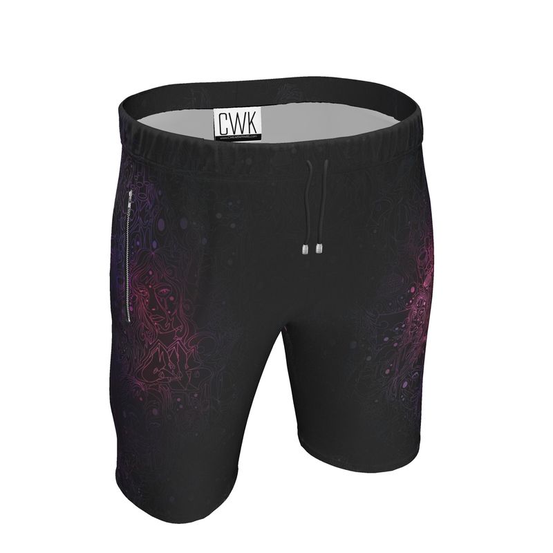 The Scene AOP Sweat Shorts - Nebulae Red