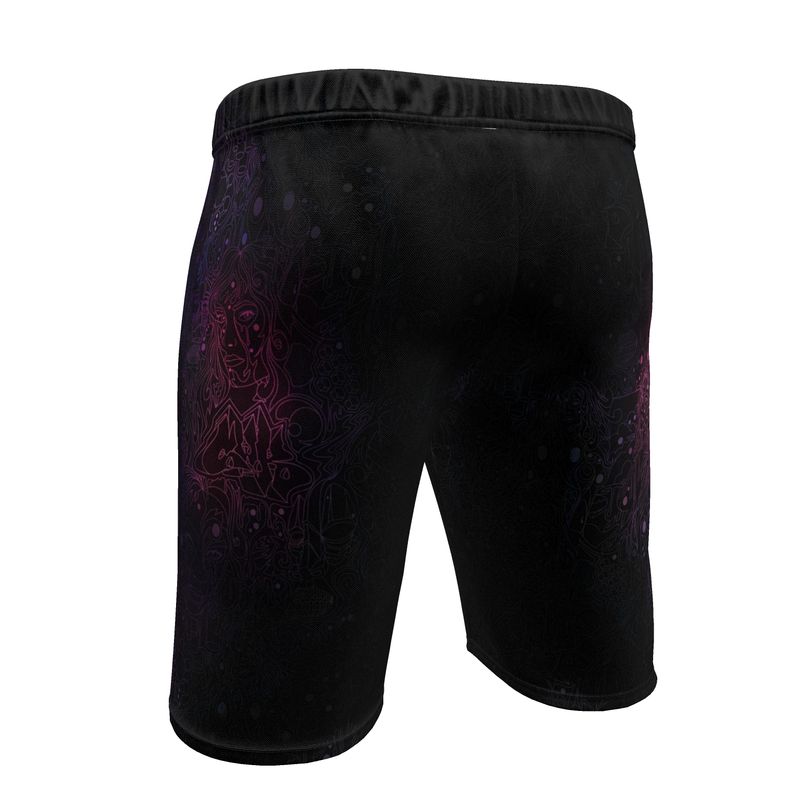 The Scene AOP Sweat Shorts - Nebulae Red