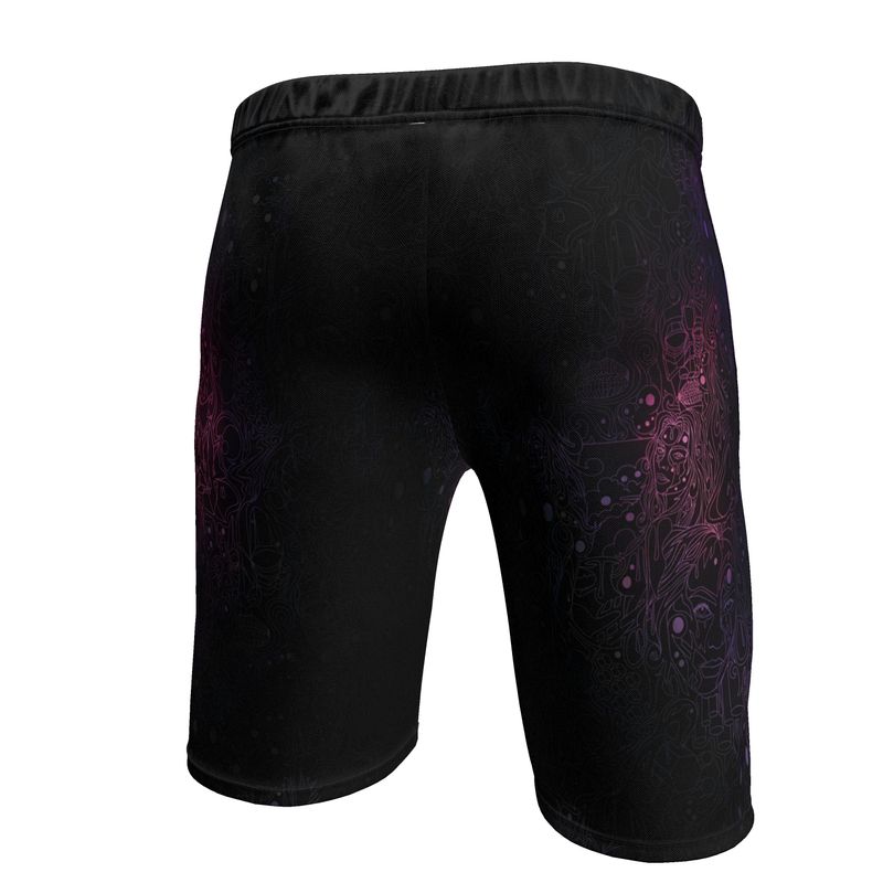 The Scene AOP Sweat Shorts - Nebulae Red