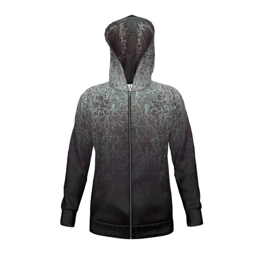 Above the Clouds | AOP Hoodie | Plum Cyan