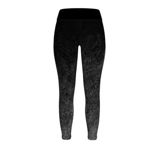 Animal Kingdom | AOP Sport Leggings | Canvas Black