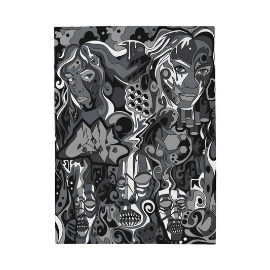 The Scene AOP | Double Sided Blanket | Grayscale