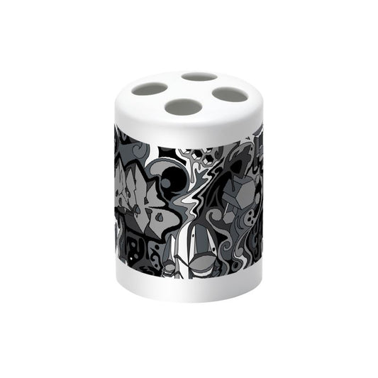 The Scene AOP | Toothbrush Holder | Grayscale