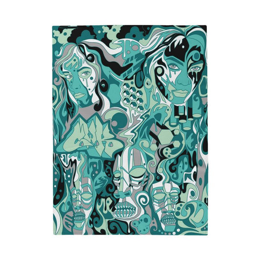 The Scene AOP | Double Sided Blanket | Seafoam