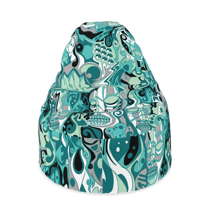 The Scene AOP | Bean Bag Chair | Seafoam