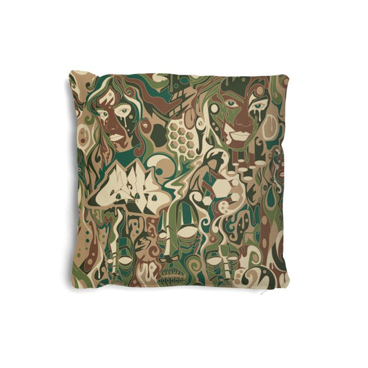 The Scene AOP | Throw Pillow | Camo