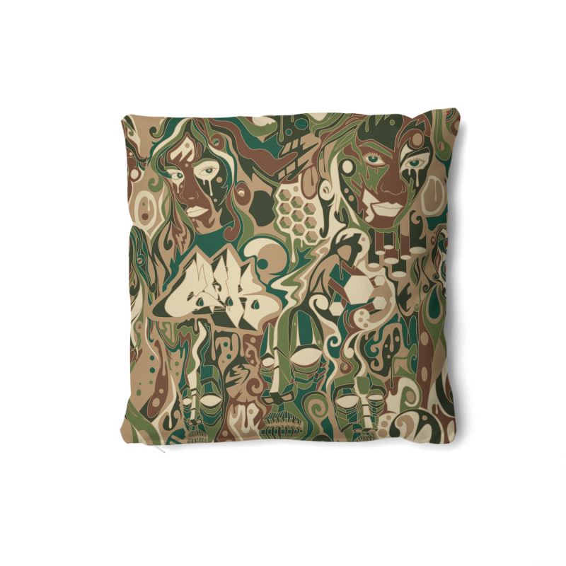 The Scene AOP | Throw Pillow | Camo