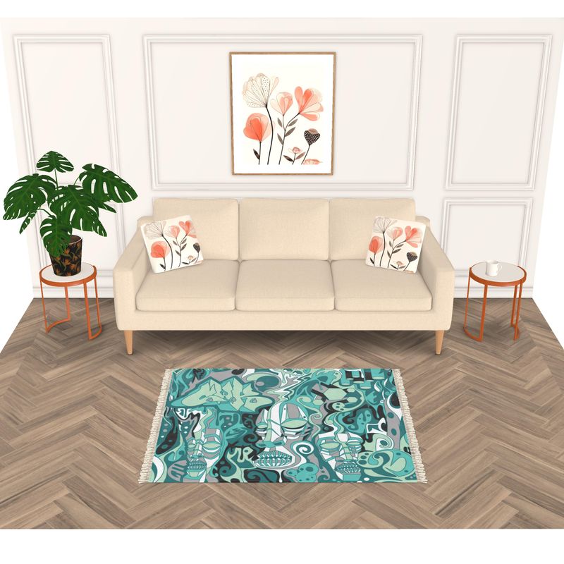 The Scene AOP | Area Rug | Seafoam