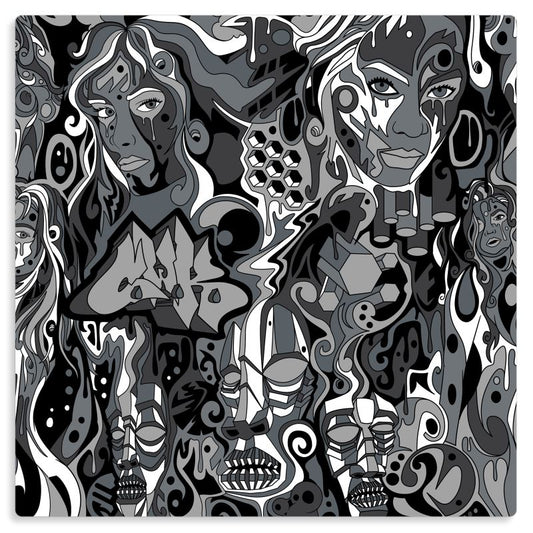 The Scene AOP | Metal Print | Grayscale