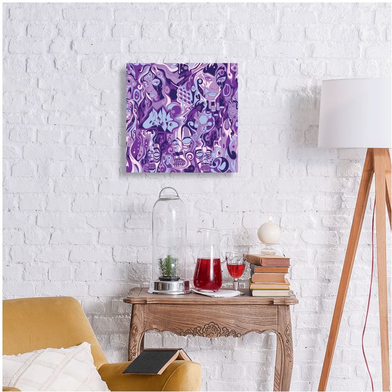 The Scene AOP | Metal Print | Lavender