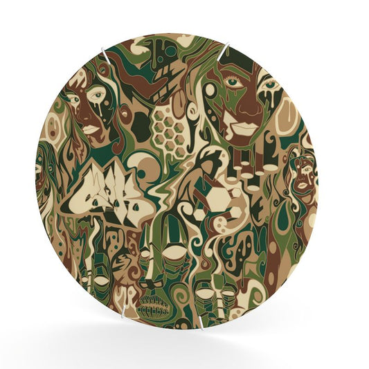 The Scene AOP | Decorative Plate | Camo