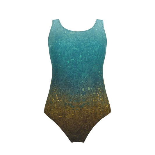The Scene  | One Piece Swimsuit | Gold Patina