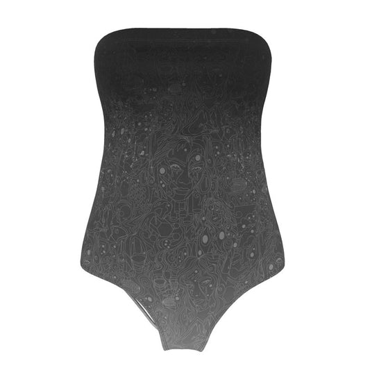 The Scene  | Strapless Swimsuit | Silver Patina