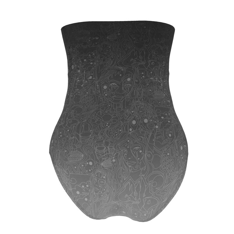 The Scene  | Strapless Swimsuit | Silver Patina