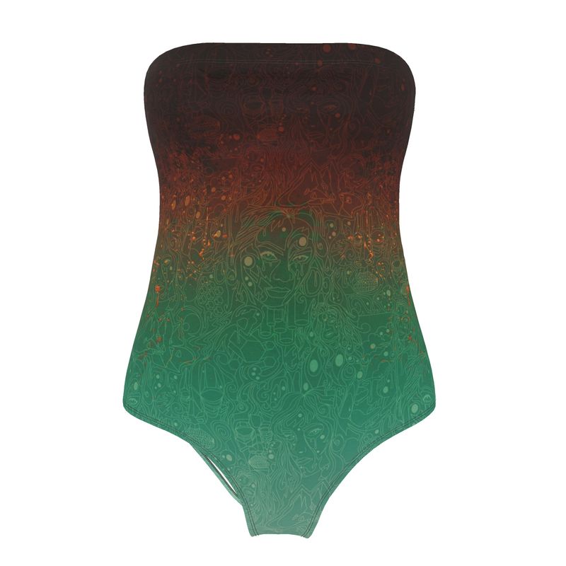 The Scene  | Strapless Swimsuit | Copper Patina