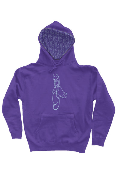 Angel Can Purple - Embroidered independent pullover hoody