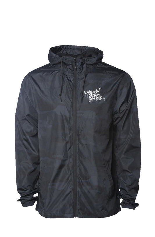 Deeper Meaning - Black Camo Water Resistant Windbreaker