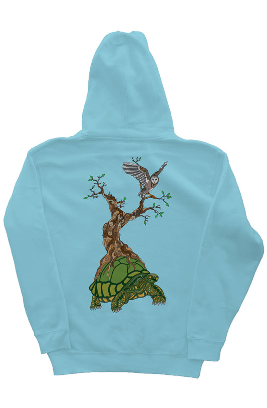 Turtle Owl V2 Sky Blue - independent pullover hoody