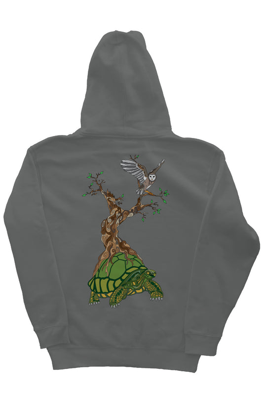 Turtle Owl V2 Charcoal - independent pullover hoody