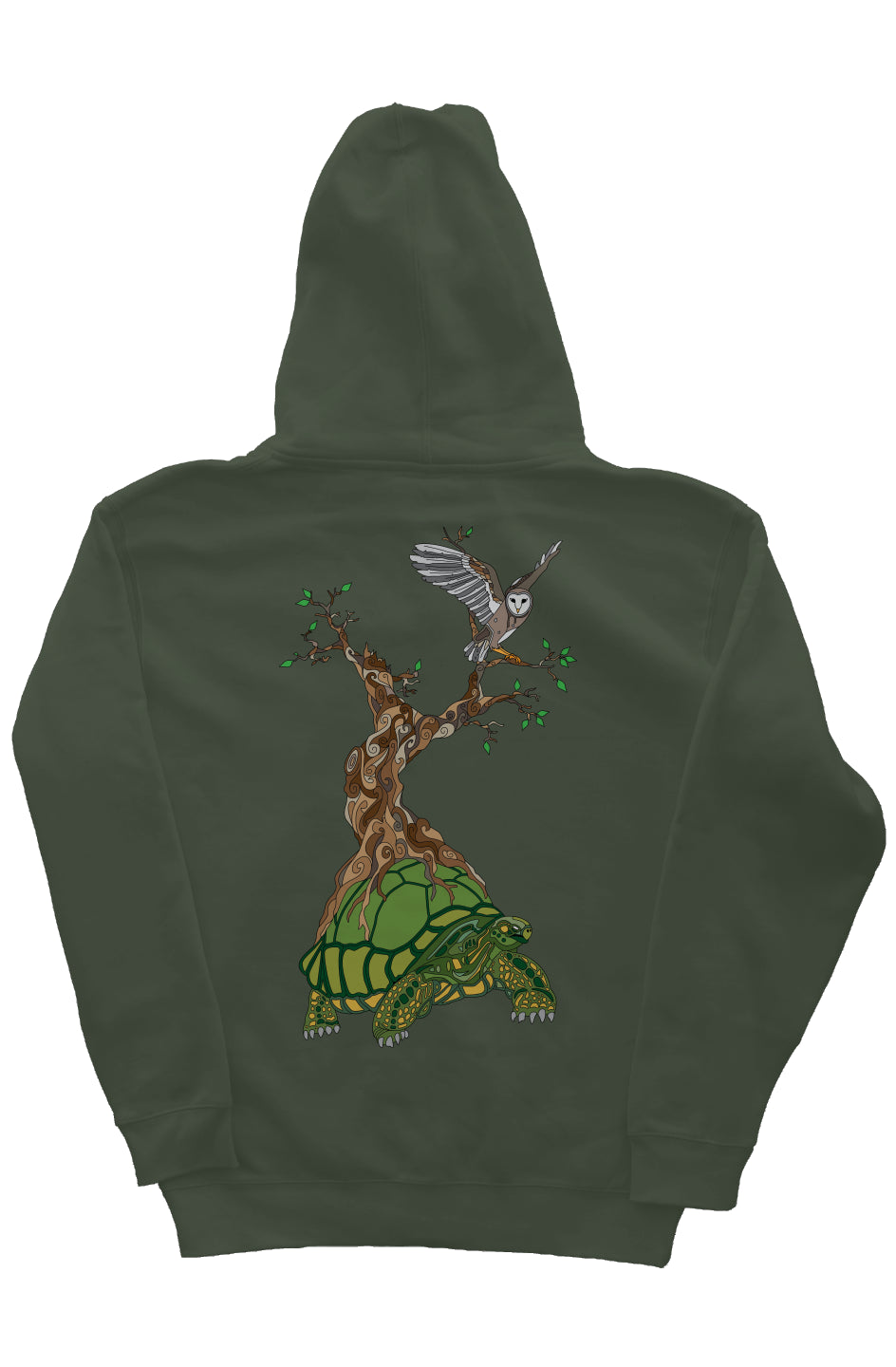 Turtle Owl V2 Army - independent pullover hoody