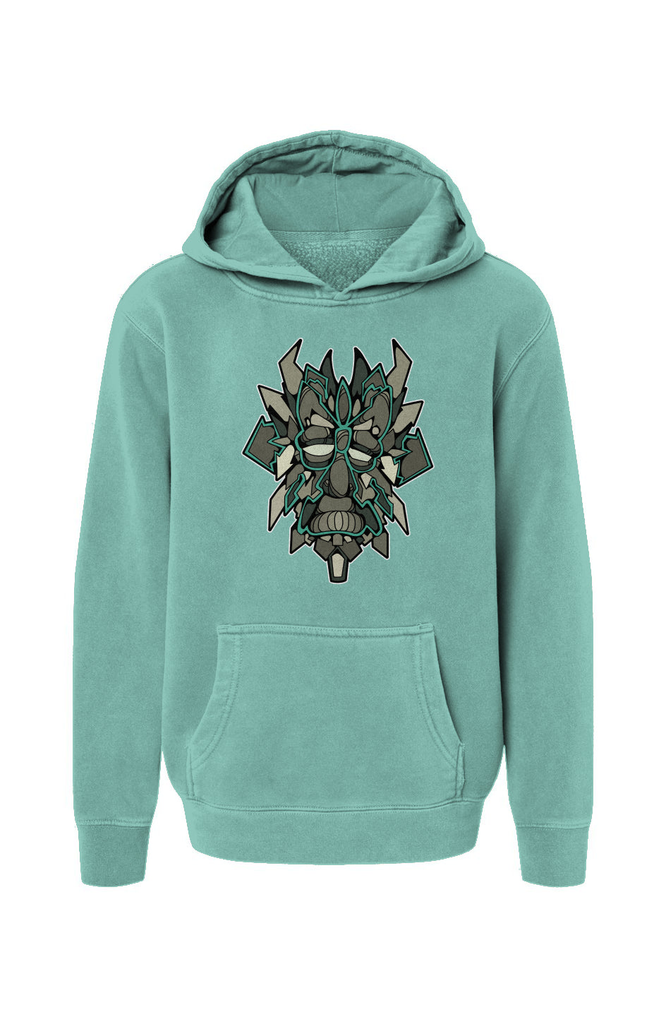 Aarow Face - Mint Youth Pigment-Dyed Hoodie