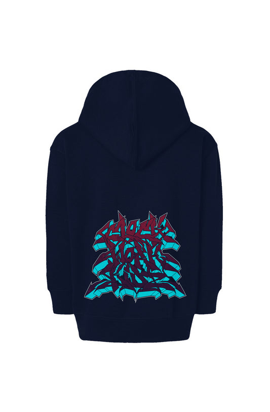 CWK Graff Canvas V2 - Blue Toddler Full-Zip Fleece Hoodie