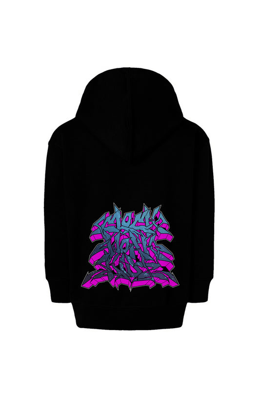 CWK Graff Canvas V2 - Black Toddler Full-Zip Fleece Hoodie