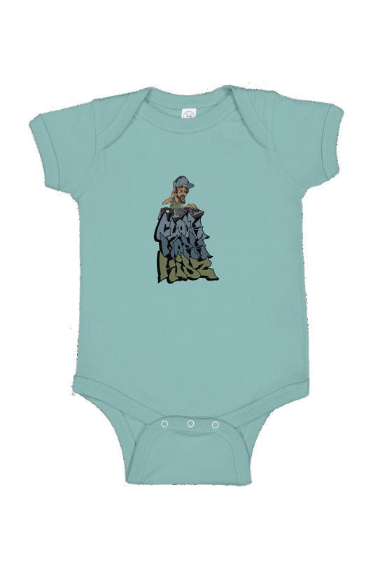 Schoolhouse DJ - Mint Infant Fine Jersey Bodysuit