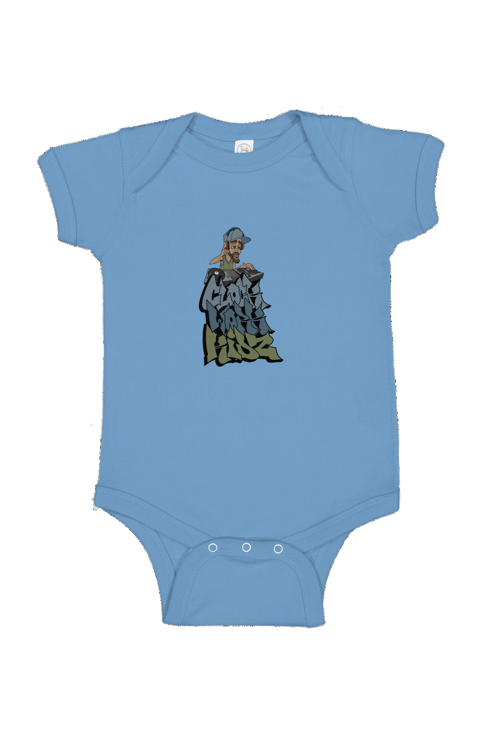 Schoolhouse DJ - Light Blue Infant Fine Jersey Bodysuit