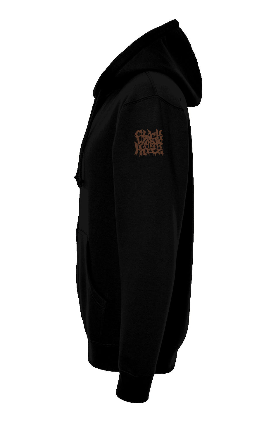 Turtle Owl - Black Independent Zip Heavyweight Hoodie