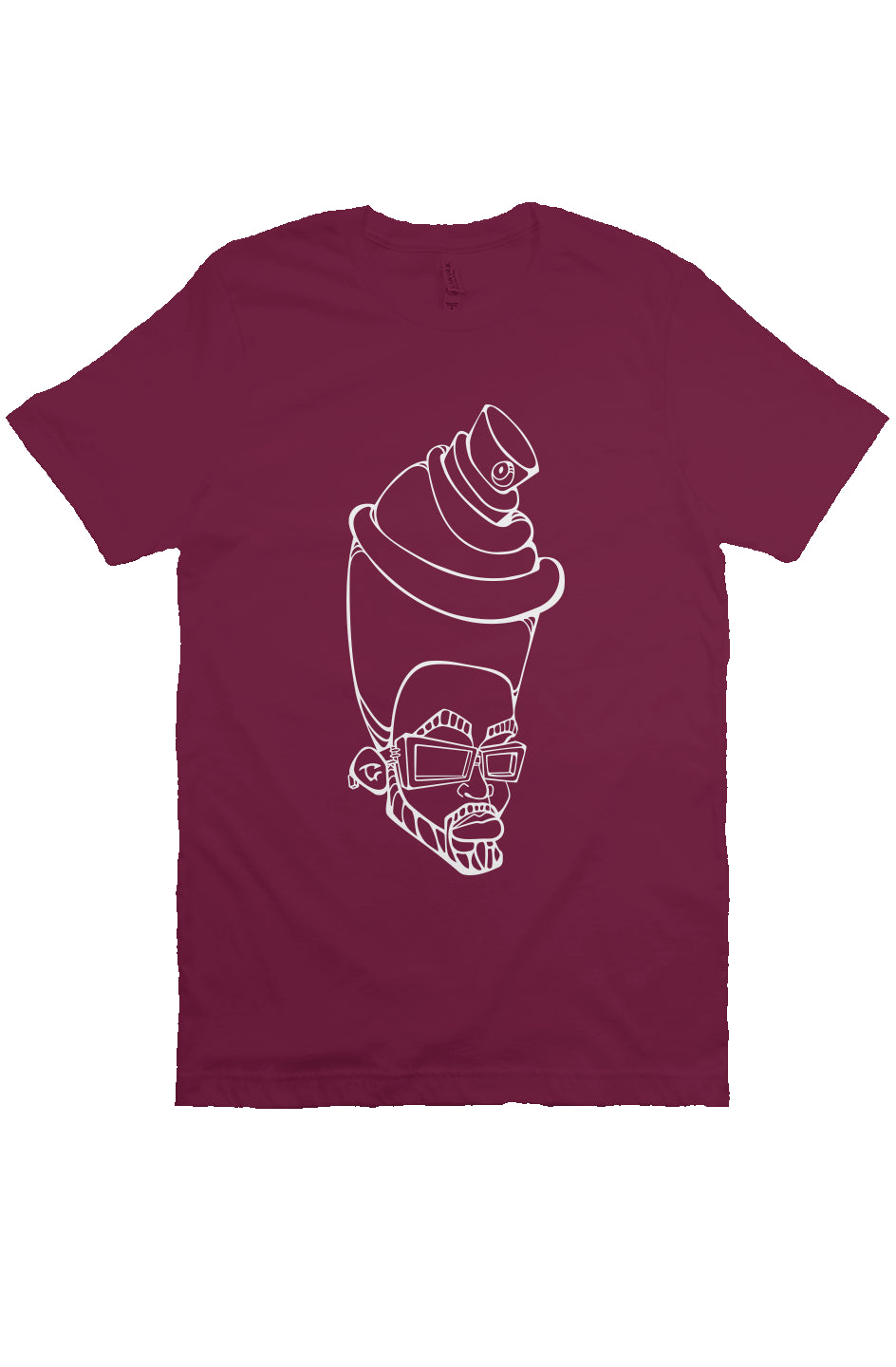 Graffiti T-Shirt | Can Head - Maroon