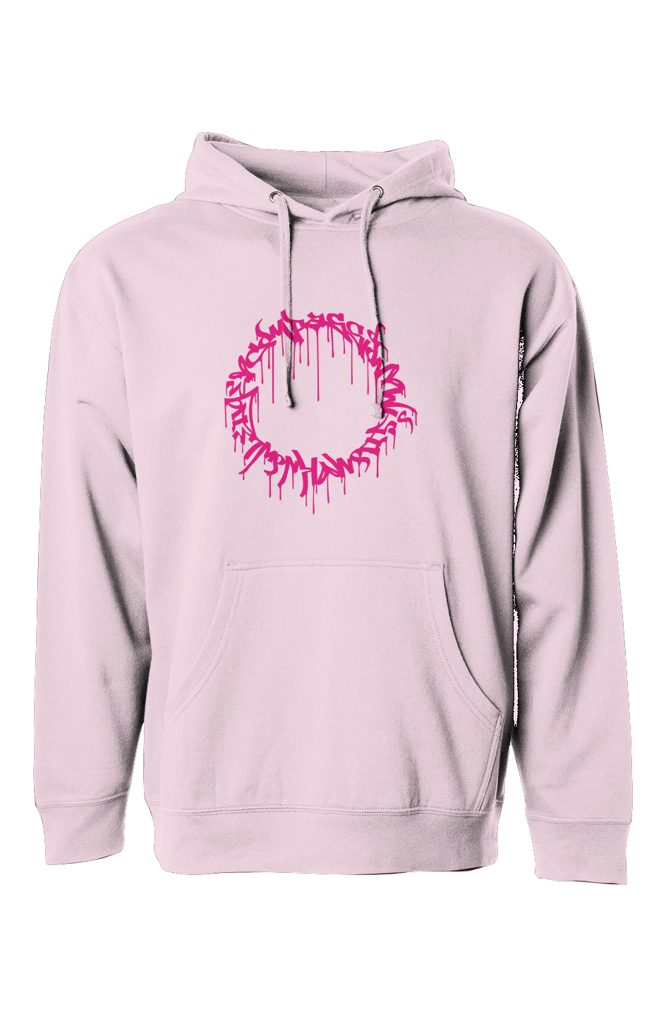 Compassion Crown of Thorns | Pullover Hoodie | Bright Pink Embroidered