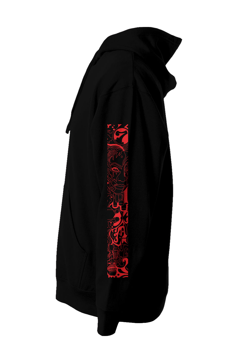 Compassion Crown of Thorns | Pullover Hoodie | Red Embroidered