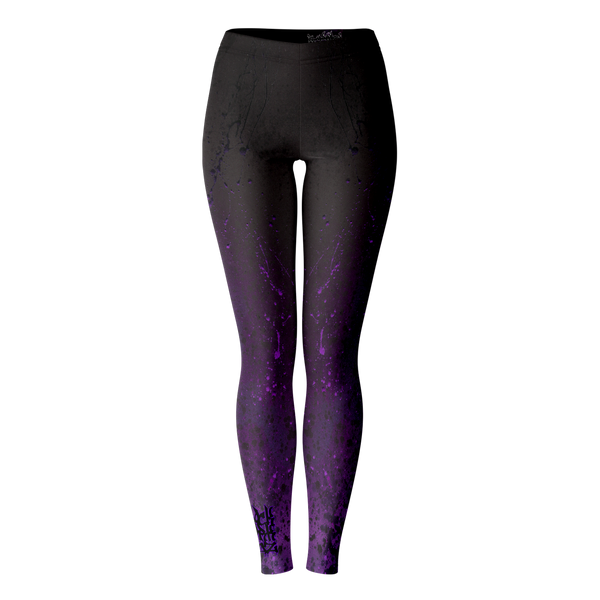 Canvas Leggings Purple- AOP