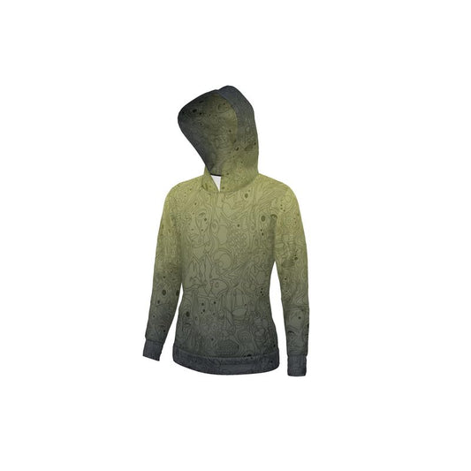 The Scene AOP Hoodie -  Lime Navy