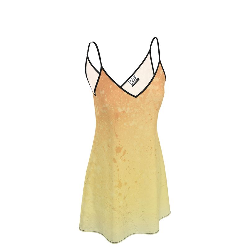 CWK Canvas Drip Slip Dress  -  Fire