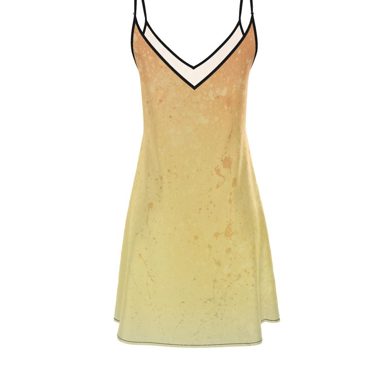 CWK Canvas Drip Slip Dress  -  Fire