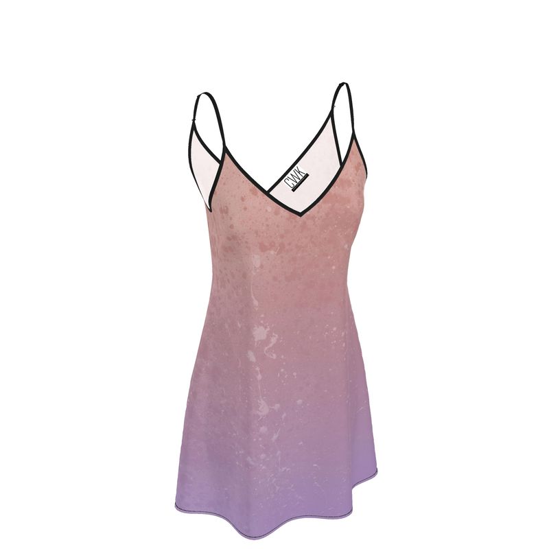 CWK Canvas Drip Slip Dress  -  Lavender