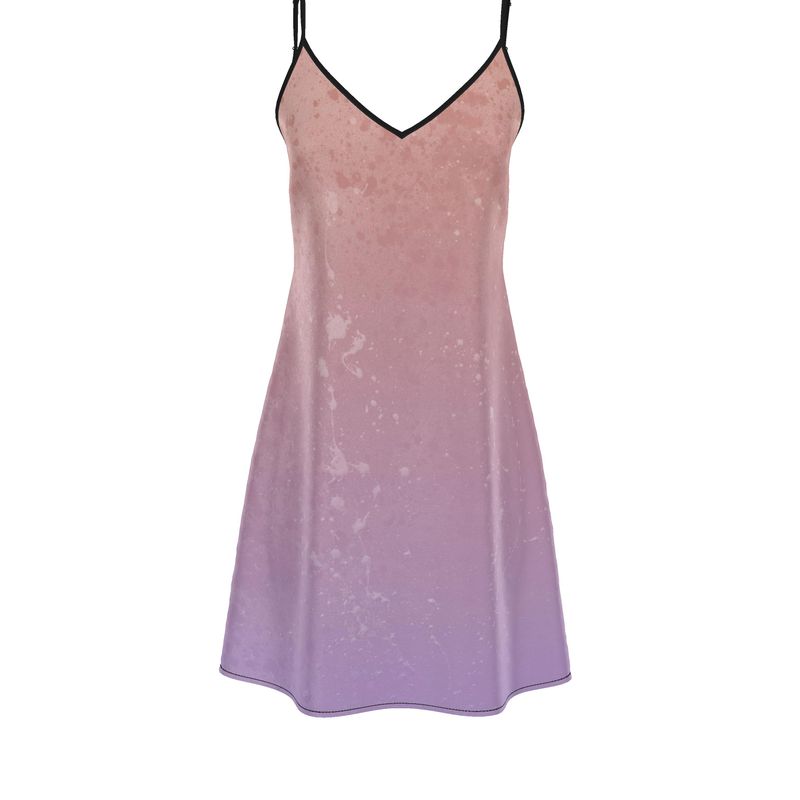 CWK Canvas Drip Slip Dress  -  Lavender