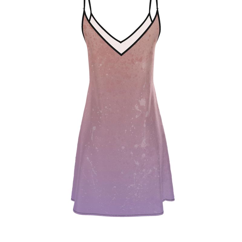 CWK Canvas Drip Slip Dress  -  Lavender