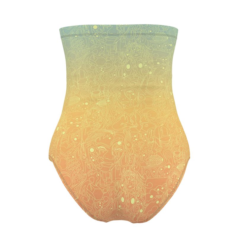 The Scene AOP Strapless Swimsuit -  Candy Sky