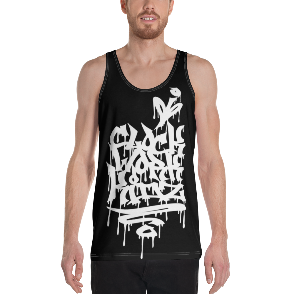 I ♥ CWK Drippy - Unisex Tank Top - White on Black