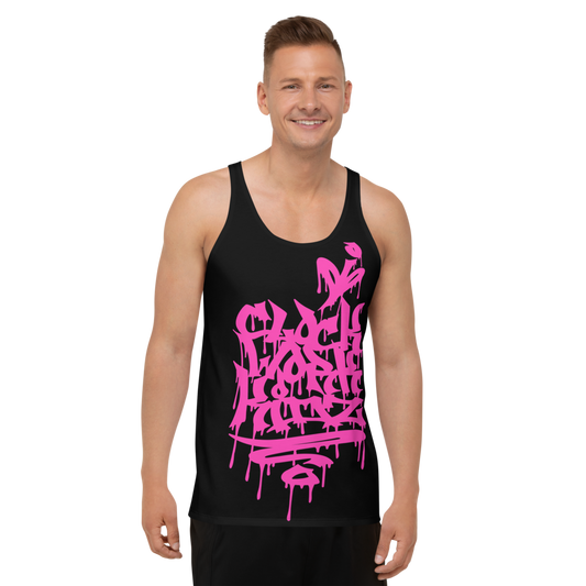 I ♥ CWK Drippy - Unisex Tank Top - Pink on Black