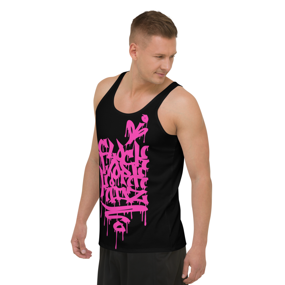 I ♥ CWK Drippy - Unisex Tank Top - Pink on Black