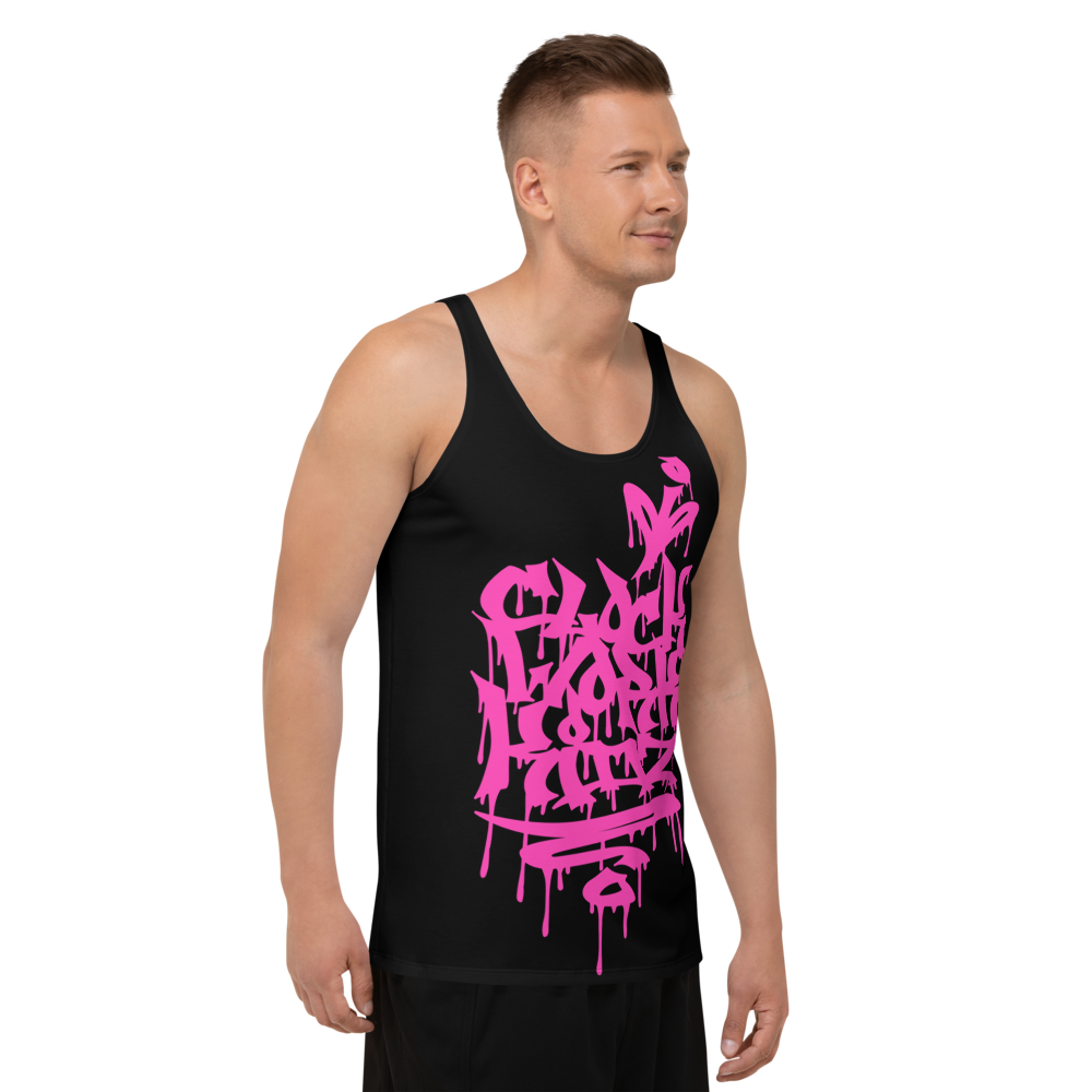 I ♥ CWK Drippy - Unisex Tank Top - Pink on Black